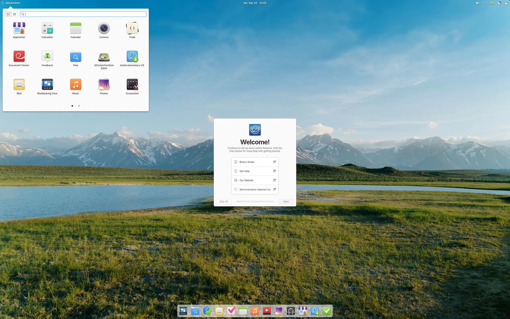 Capture de elementary OS