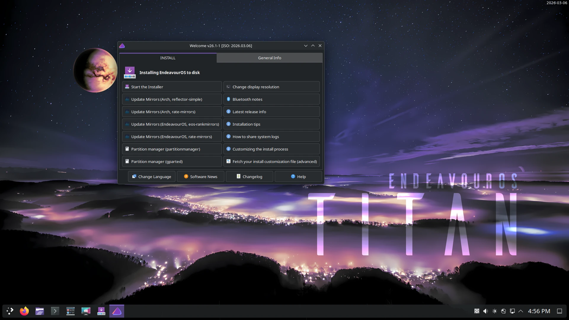 Capture de EndeavourOS