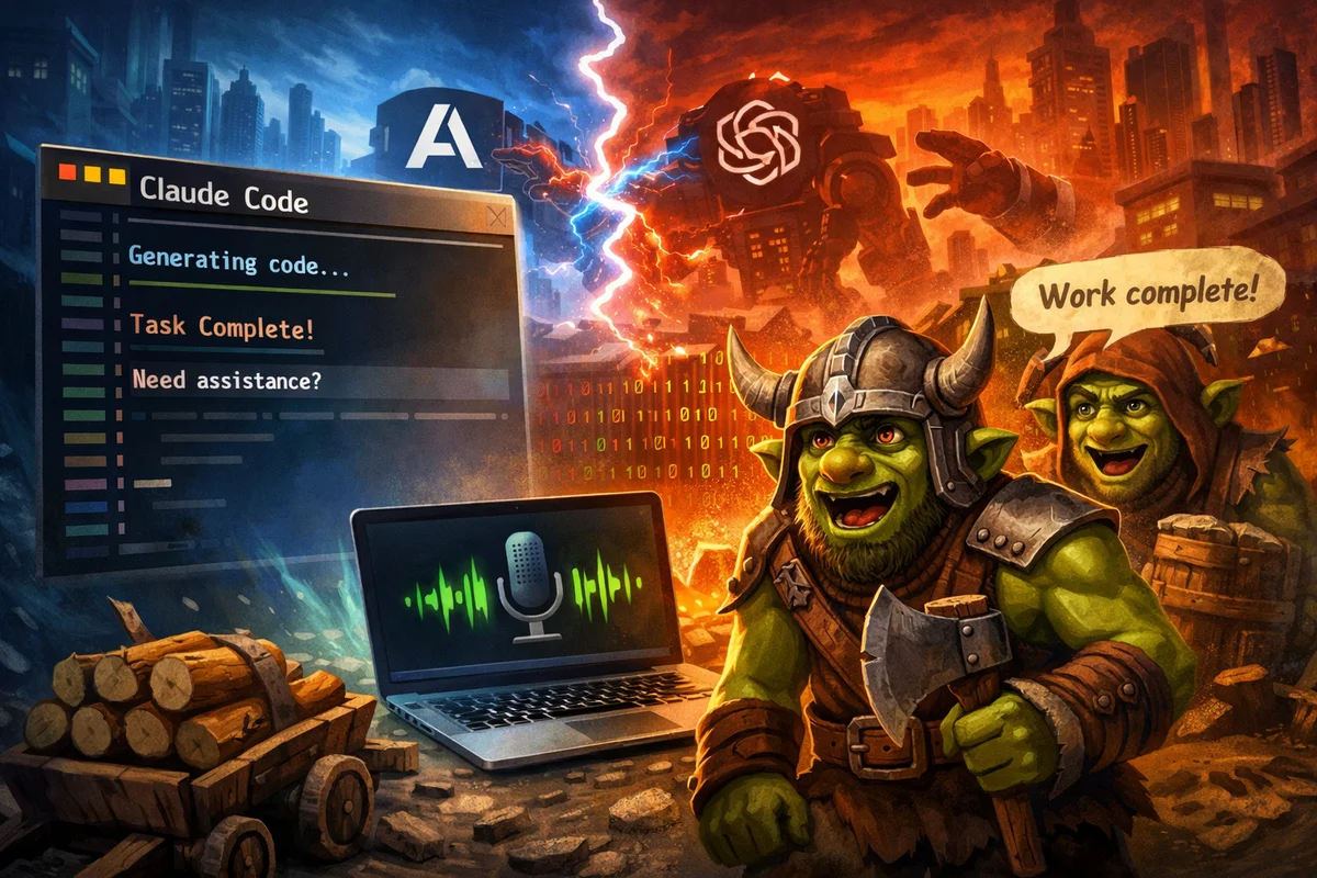 La voix des peons de Warcraft III pour le notifications Claude Code